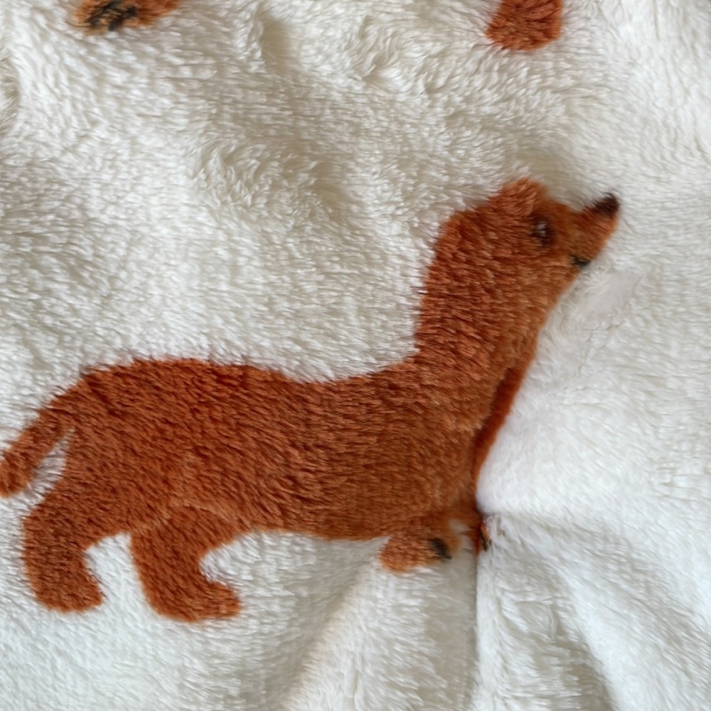 Dachshund themed throw blanket. - Picture 7 of 9